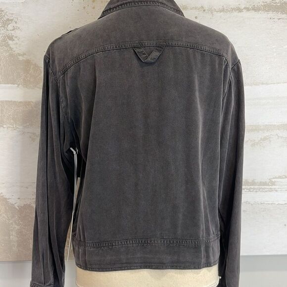 NWT Young Fabulous & Broke Damon Gray Zip Jacket Front Pockets SZ S - Picture 6 of 7